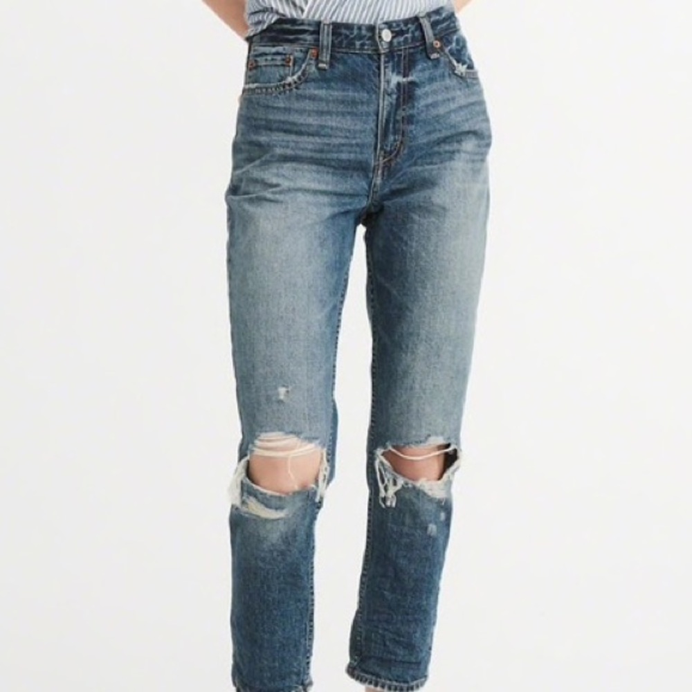 Abercrombie Distressed Mom Jean
